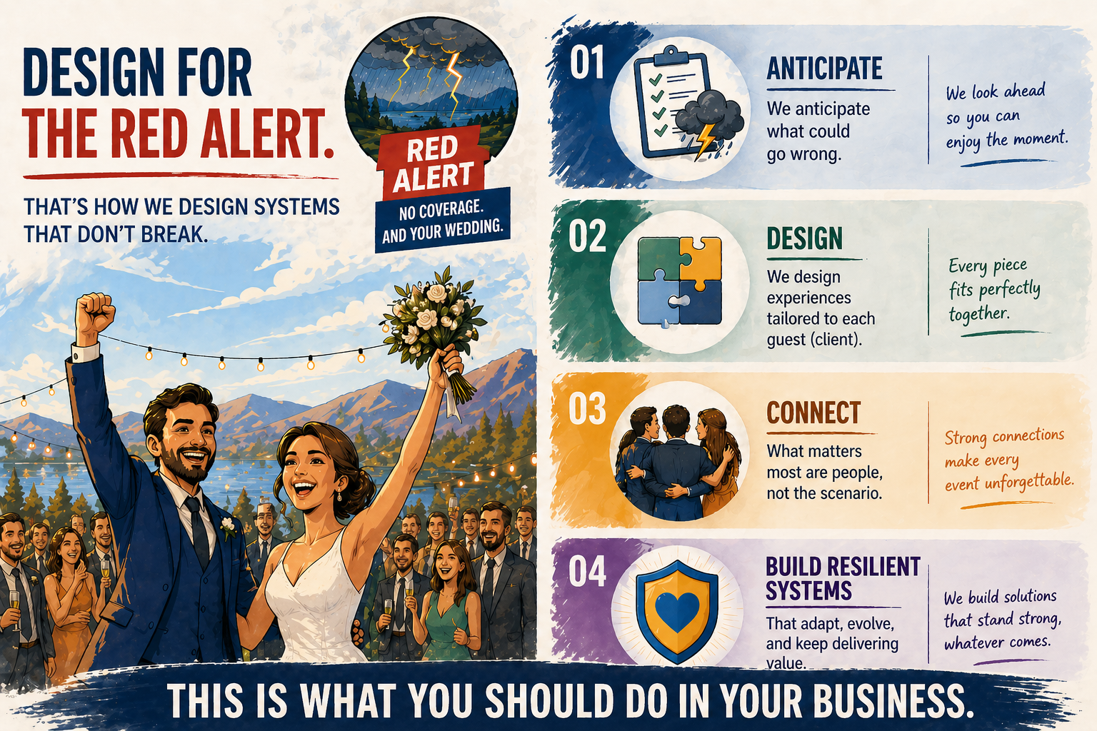 I designed a wedding for a red alert. This is how you design systems that don’t break